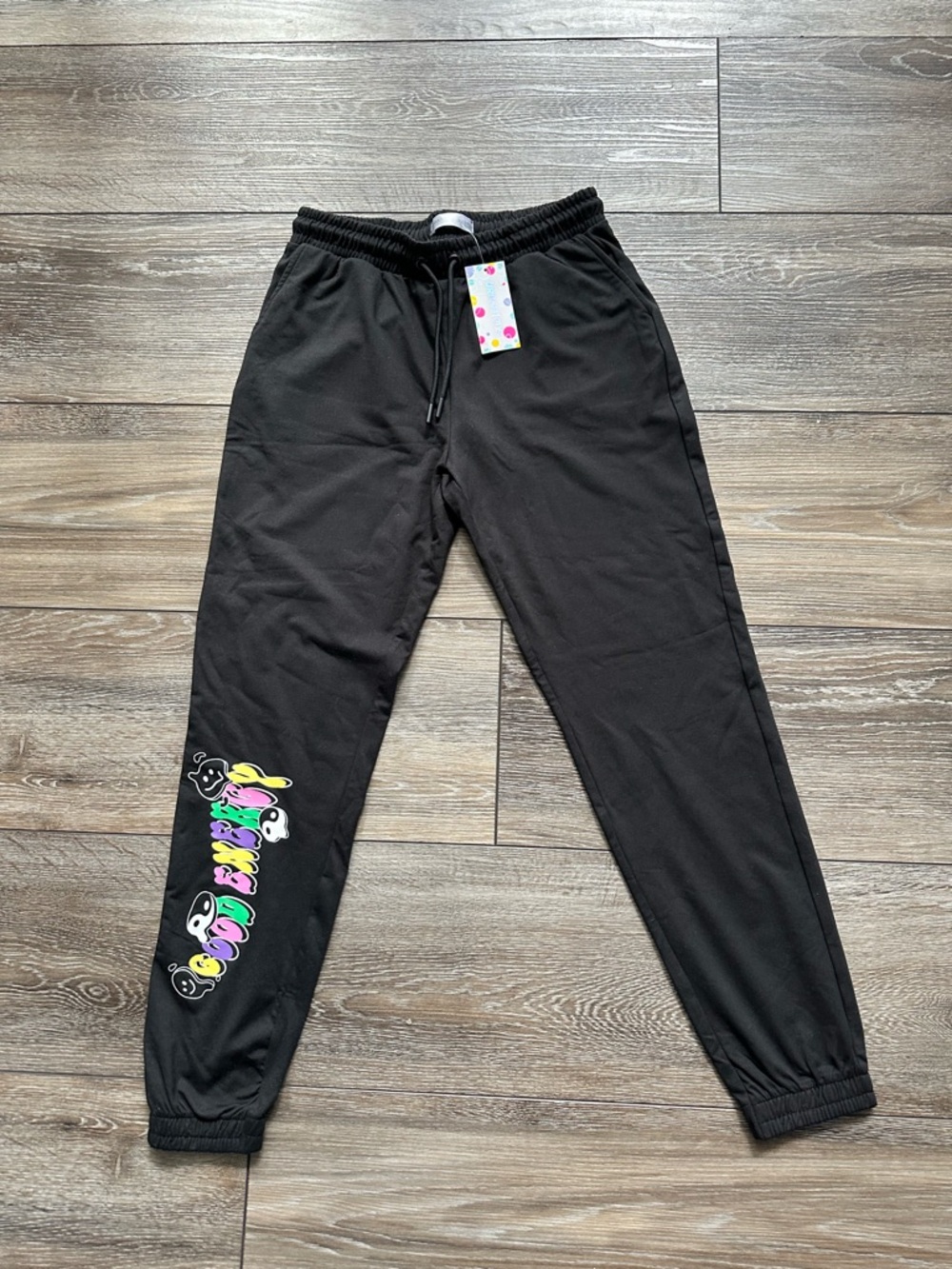 Urban kids/ girls L Graphic Jogger Pants with Colorful Lettering - Unbranded/new